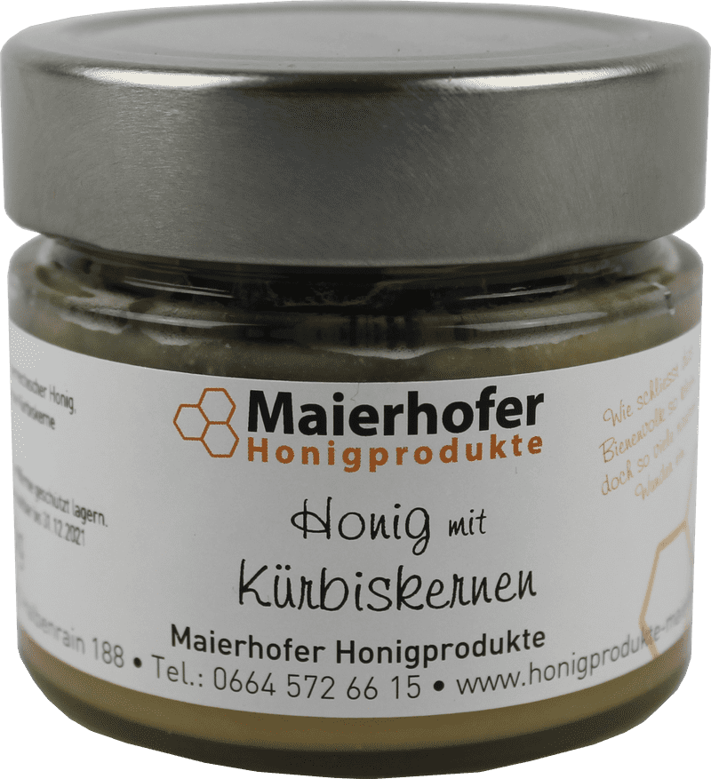 Honig mit Kürbiskernen